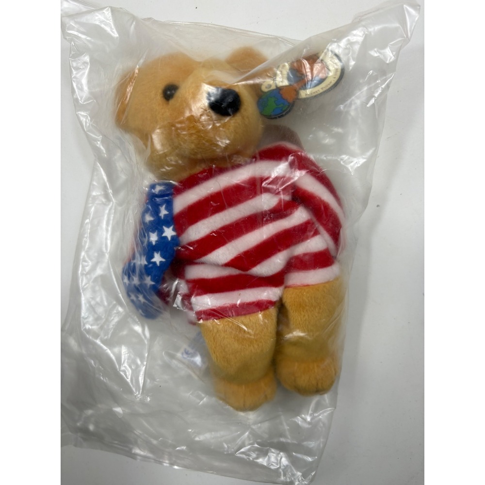 Planet Plush 4th of‎ July Bear Plush NIB Limited Edition w/ Tag #19570